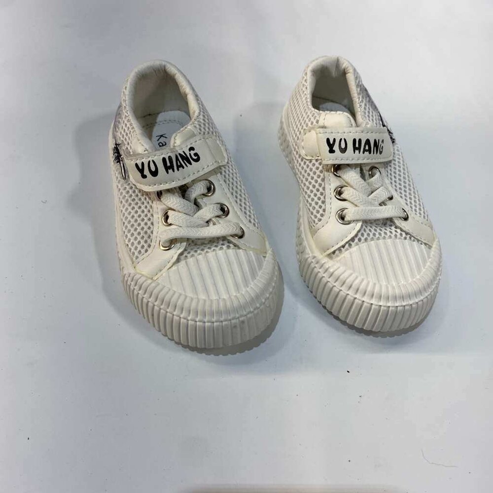 New Sneakers Kids 24 White Mesh Velcro Flower Casual Tennis Shoes Lightweight